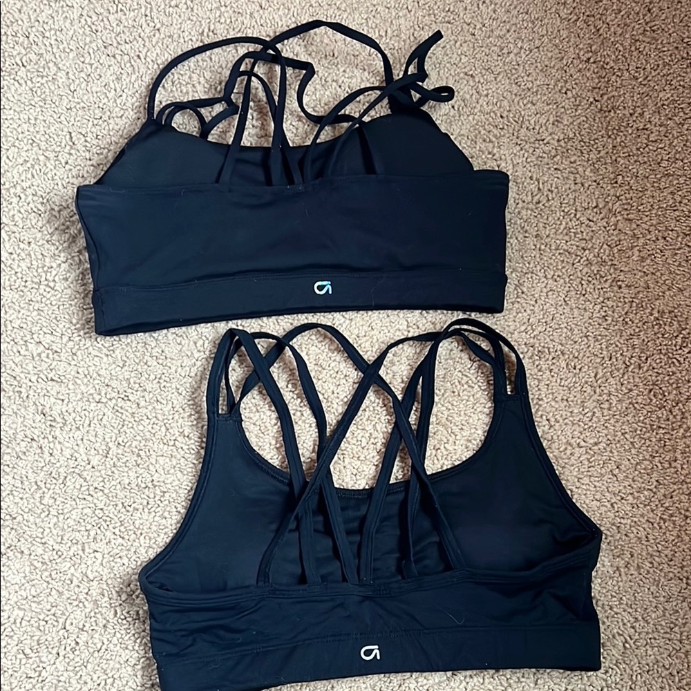 Gapfit Black Strappy Sports Bras - Picture 2 of 4